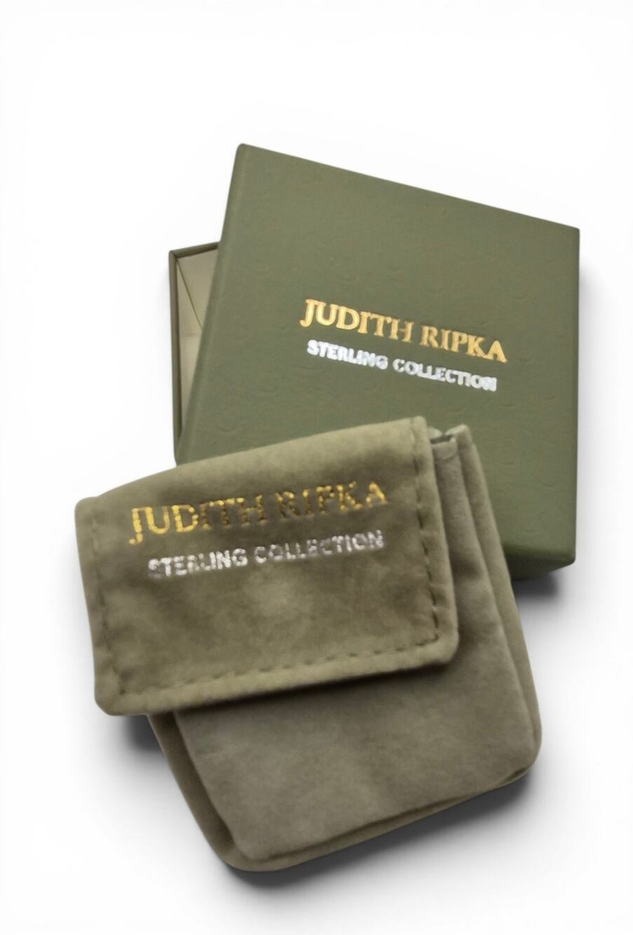 Judith Ripka Sterling Collection Jewelry Box & Travel Pouch Set